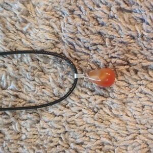 💜Carnelian teardrop necklace